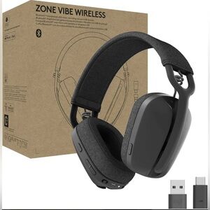 Logitech Zone Vibe Wireless Bluetooth Headphones with Noise Canceling Microphone